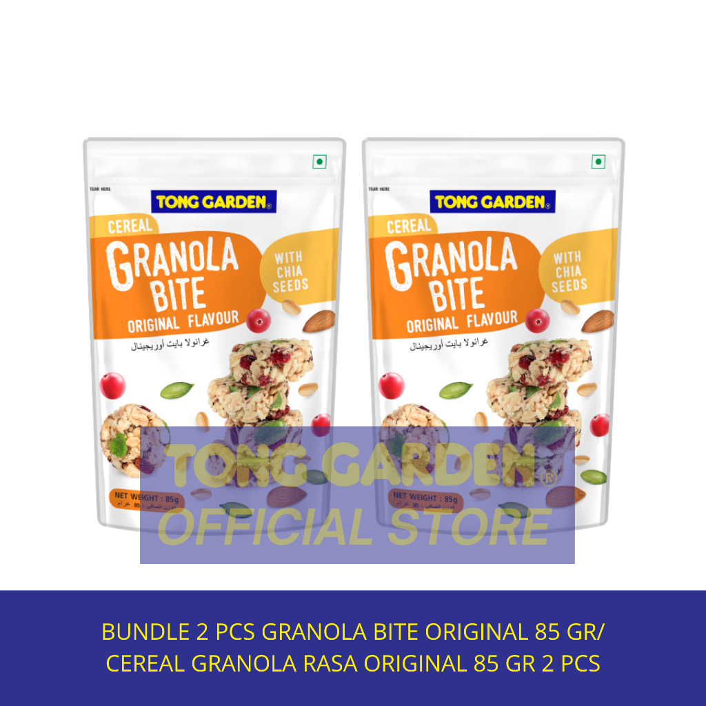 Bundle 2 pcs Tong Garden Granola Bite Original - Granola Rasa Original 85 g x 2