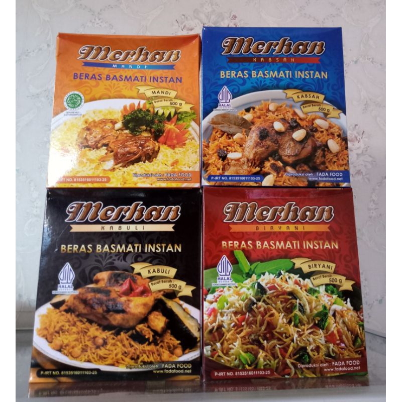 

Merhan Basmati Instan/ nasi Kabuli, Mandhi dan kabsah