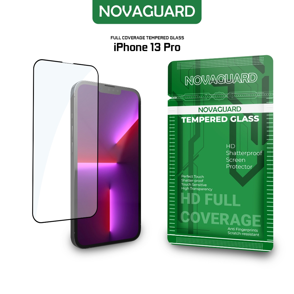 NovaGuard Tempered Glass 5D Anti Gores for iPhone 13 PRO Fullcover Screen Premium Glass Antigores 15