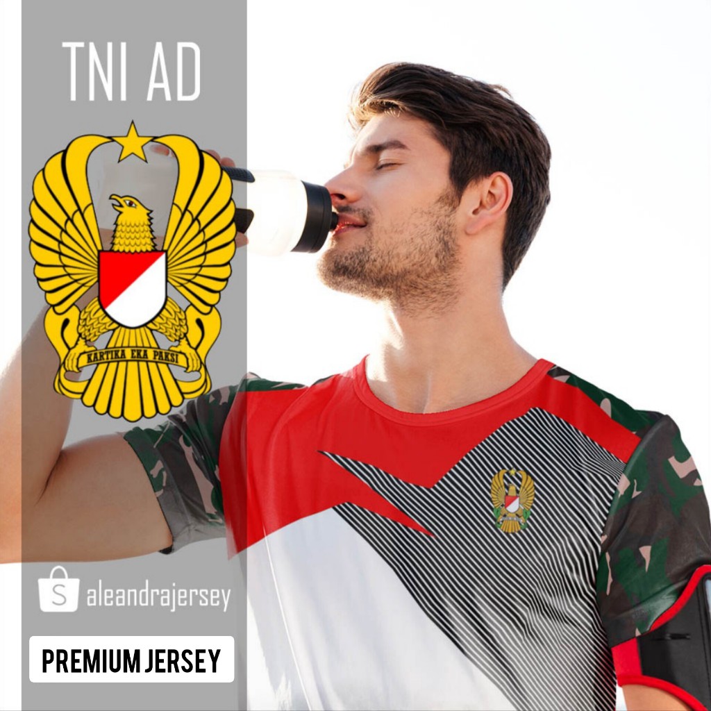 Baju Kaos Jersey TNI AD 135 FullPrint Printing Custom Premium Militer Tentara