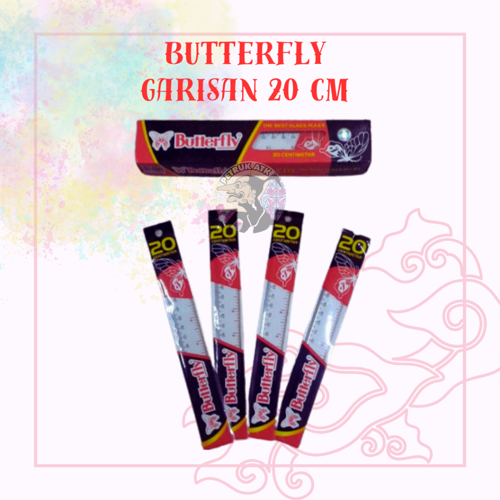 

[PCS] PENGGARIS / GARISAN 20 CM BUTTERFLY*