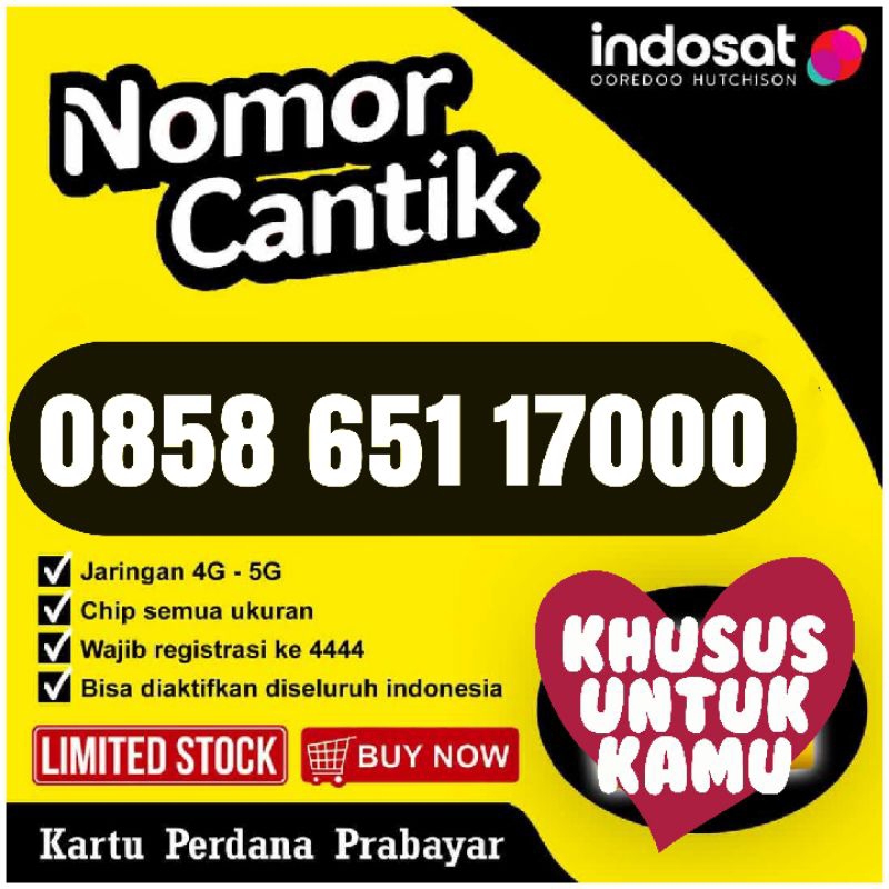 Nomor Cantik Indosat Tripel | Nomor Cantik IM3 | Kartu Cantik