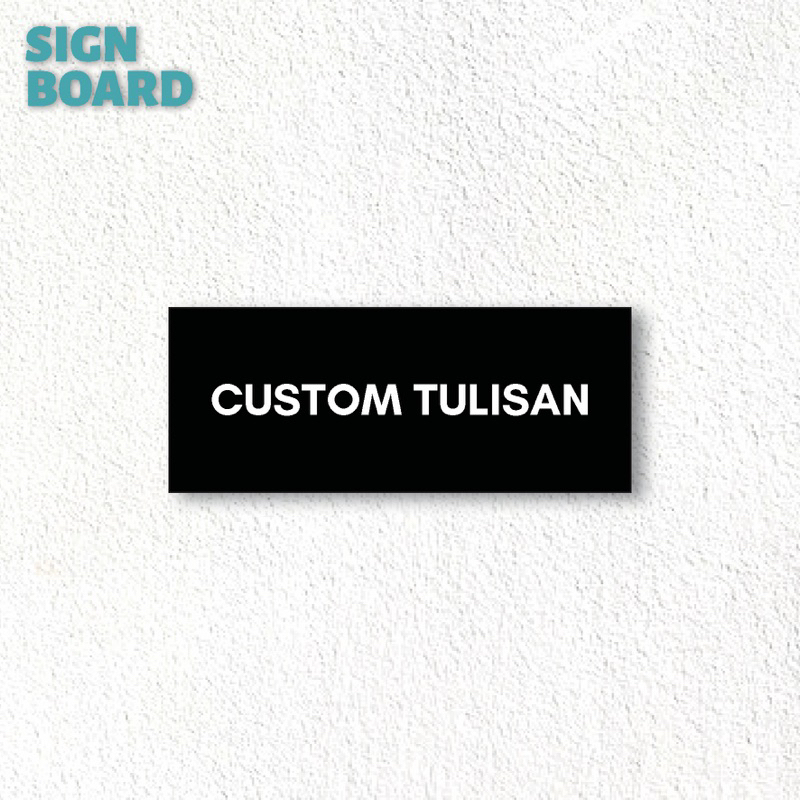 

Custom Tulisan Sign Akrilik Motif Kayu Kustom Print UV Papan Tempel Akrilik Signage Label Sticker Dinding Rambu Petunjuk Nama Ruangan