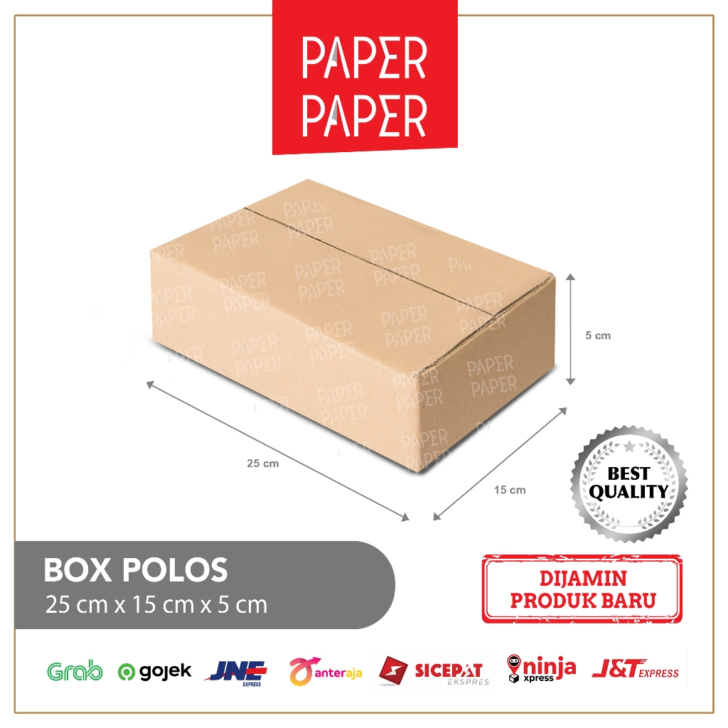 

Kardus Box Karton 25X15X5 Polos - Baru - Murah