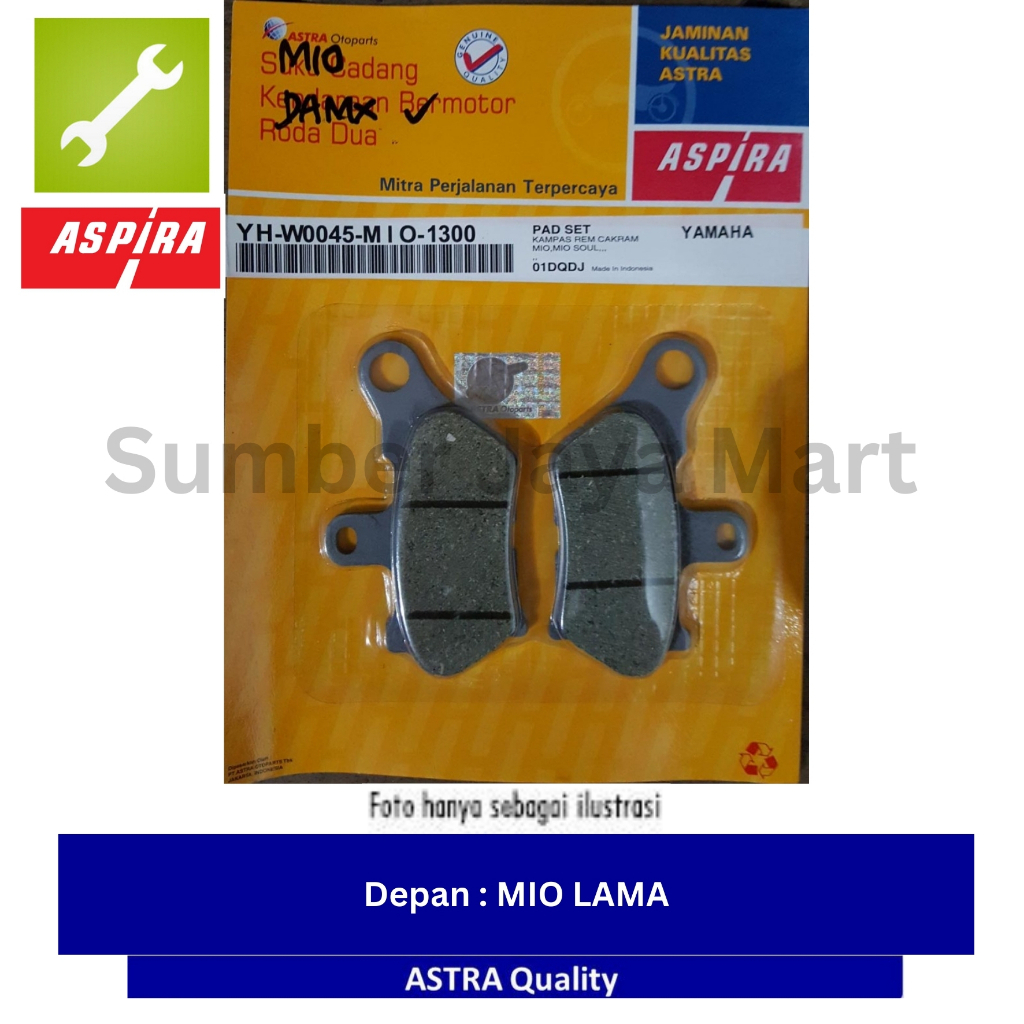 Kampas Rem cakram Dispad YAMAHA MIO Aspira Original Murah