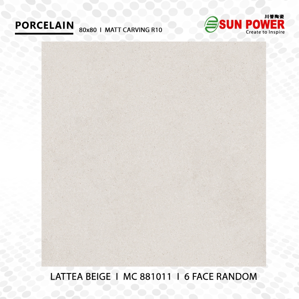 Granit Lantai Matt Carving 80x80 - Lattea Series | Sun Power