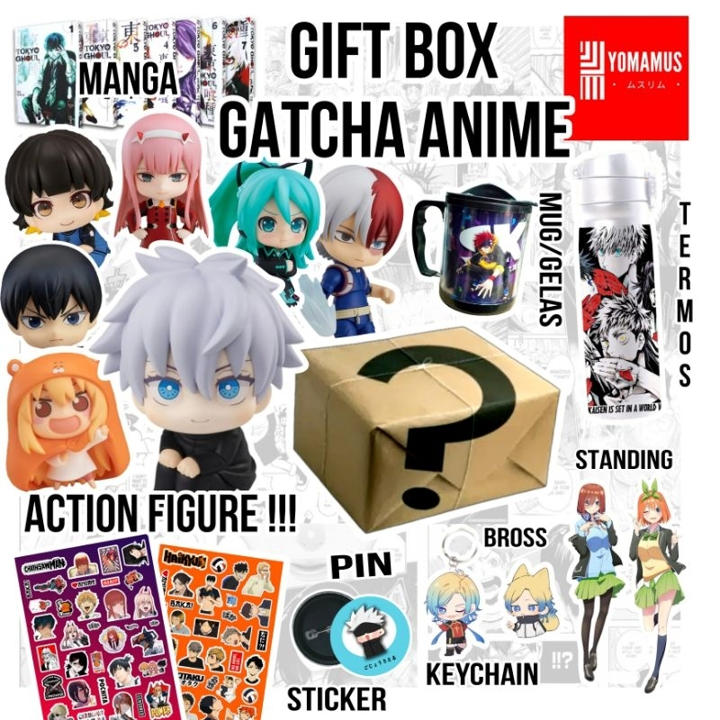 GIFT BOX ANIME / GATCHA ANIME BOX / FANKIT ANIME / BOX KEJUTAN ANIME - BOX ANIME - KOTAK HADIAH ANIM