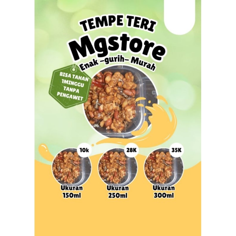 

Tempe teri siap makan tahan lama