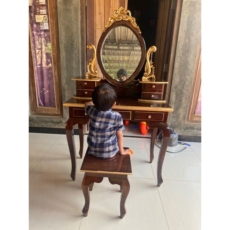 Meja rias kayu jati murah / Meja rias Kartini jati / Tolet Kartini kayu jati