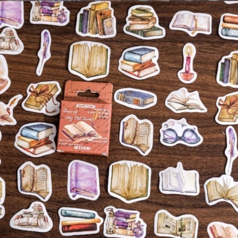 

stiker My Old Book collection deco hp casing buku jurnal diary harian