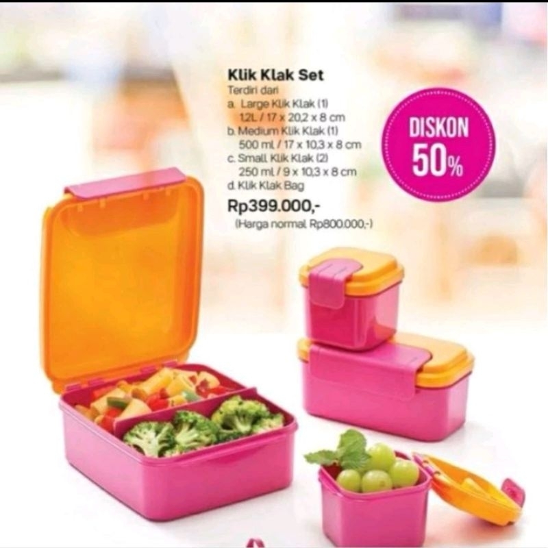 Klik Klak set with bag Tupperware