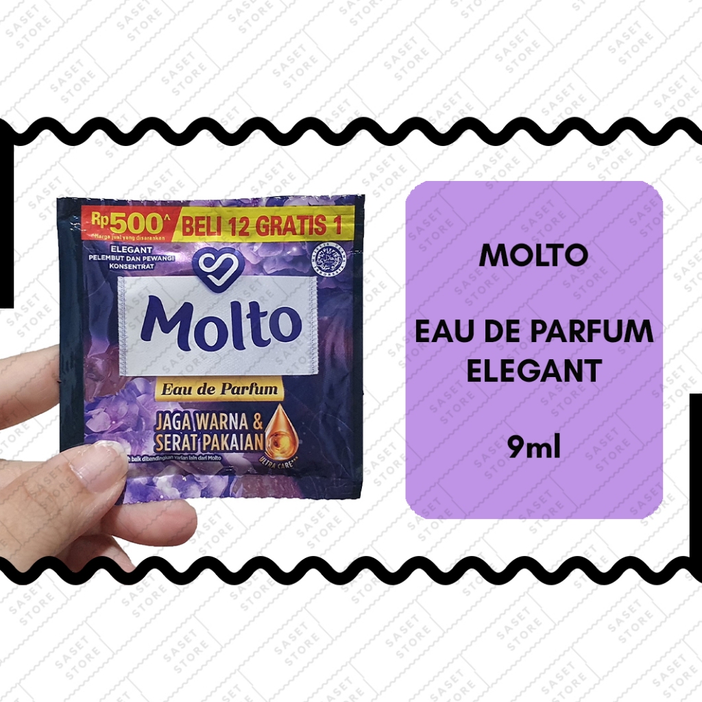 Molto Elegant 9+2ml Sachet Pelembut Pewangi Pakaian Konsentrat