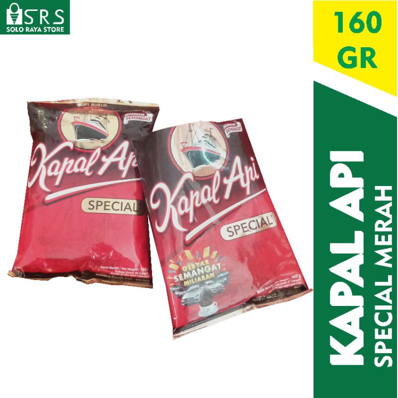 

kopi kapal api spesial merah 160 gr/ kopi murni / kopi enak / kaal api spesial