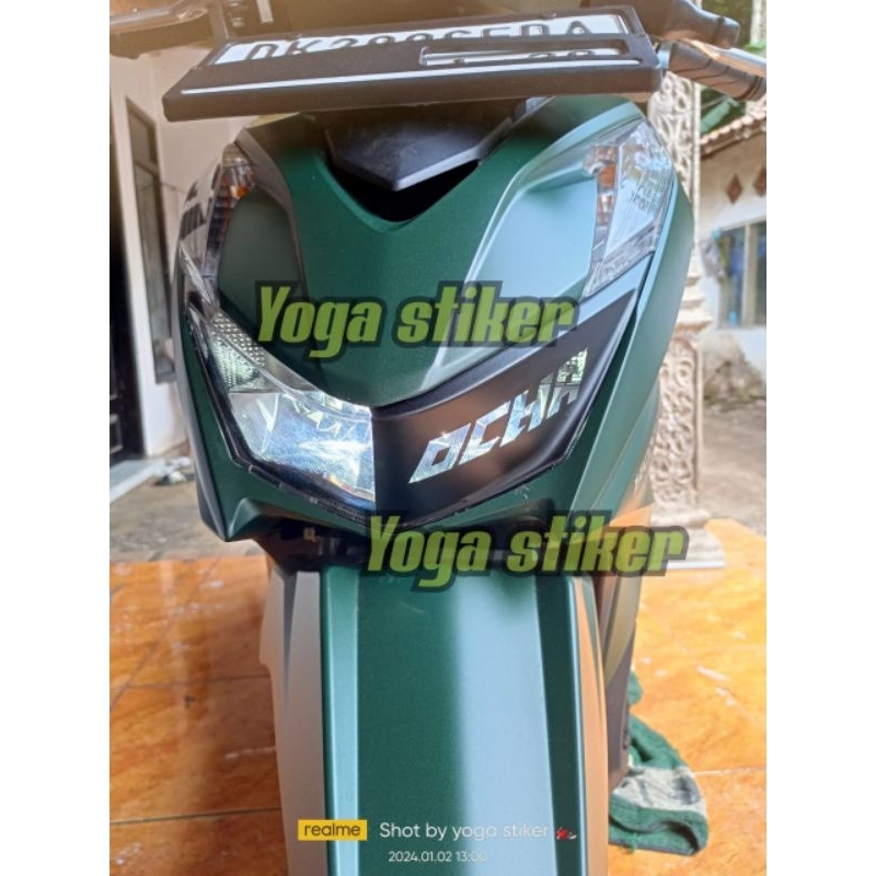 stiker lampu custom nama kamu Honda beat deluxe/street