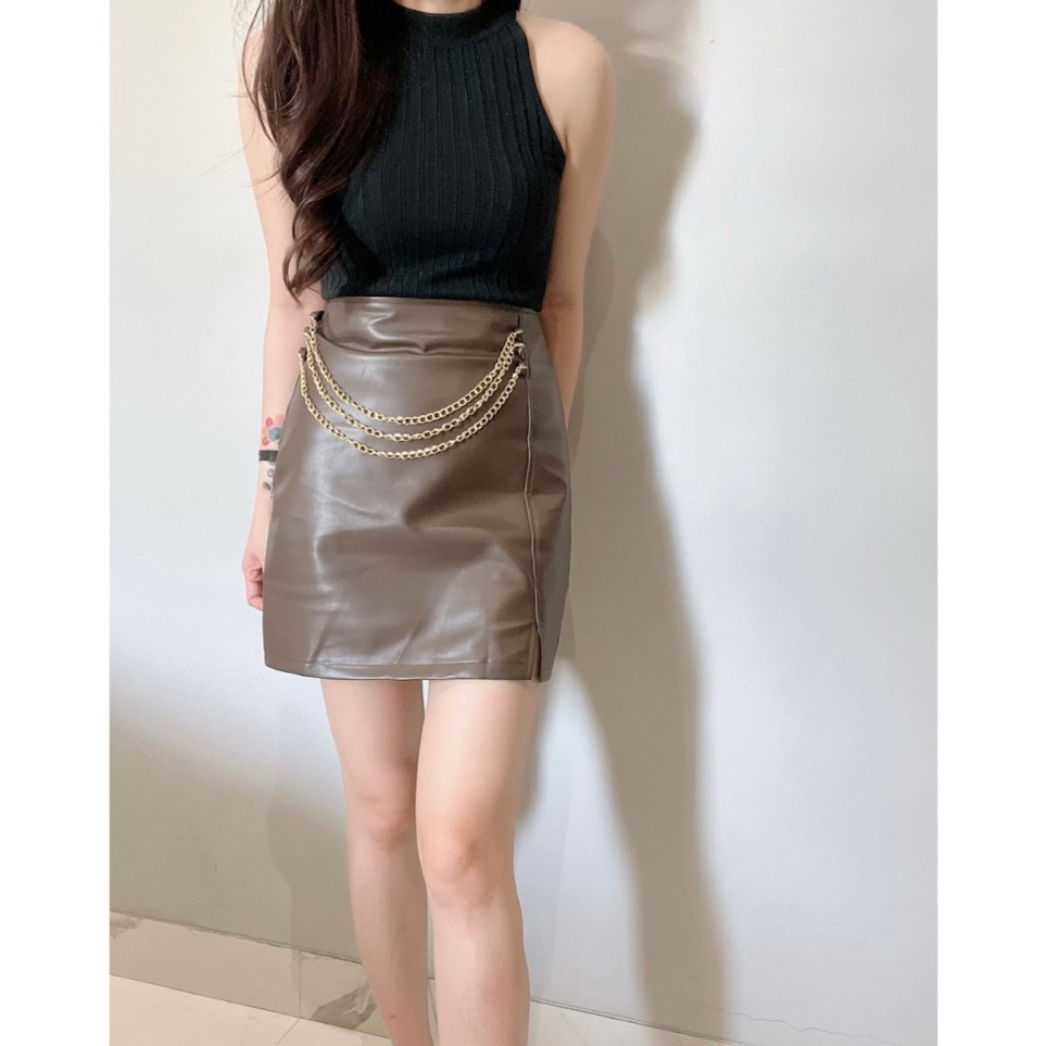 Obral Terlaris  Kode 3467 Leather skort