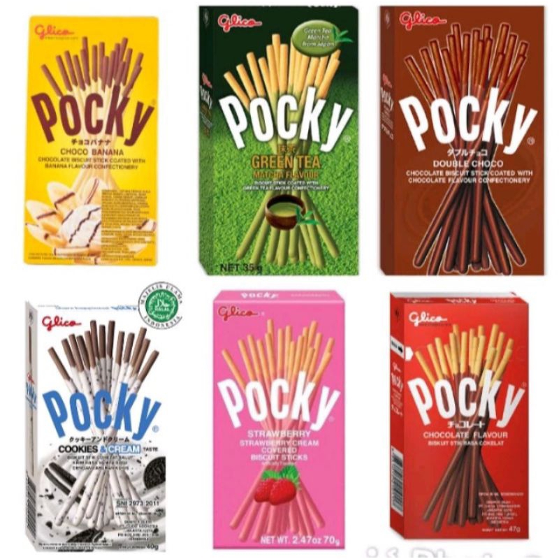 

GLICO POCKY STICK ALL VARIANT rasa pocxy Biskuit stick netto 47gr42gr