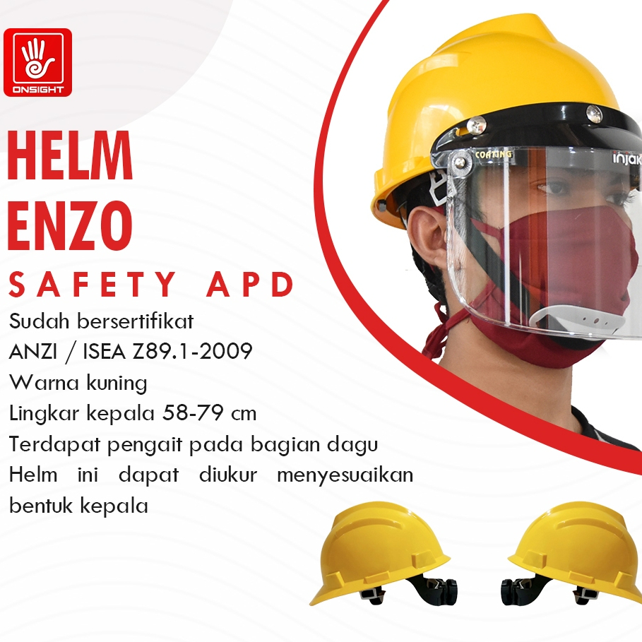 Helm Safety ENZO & Face Shield INJAK