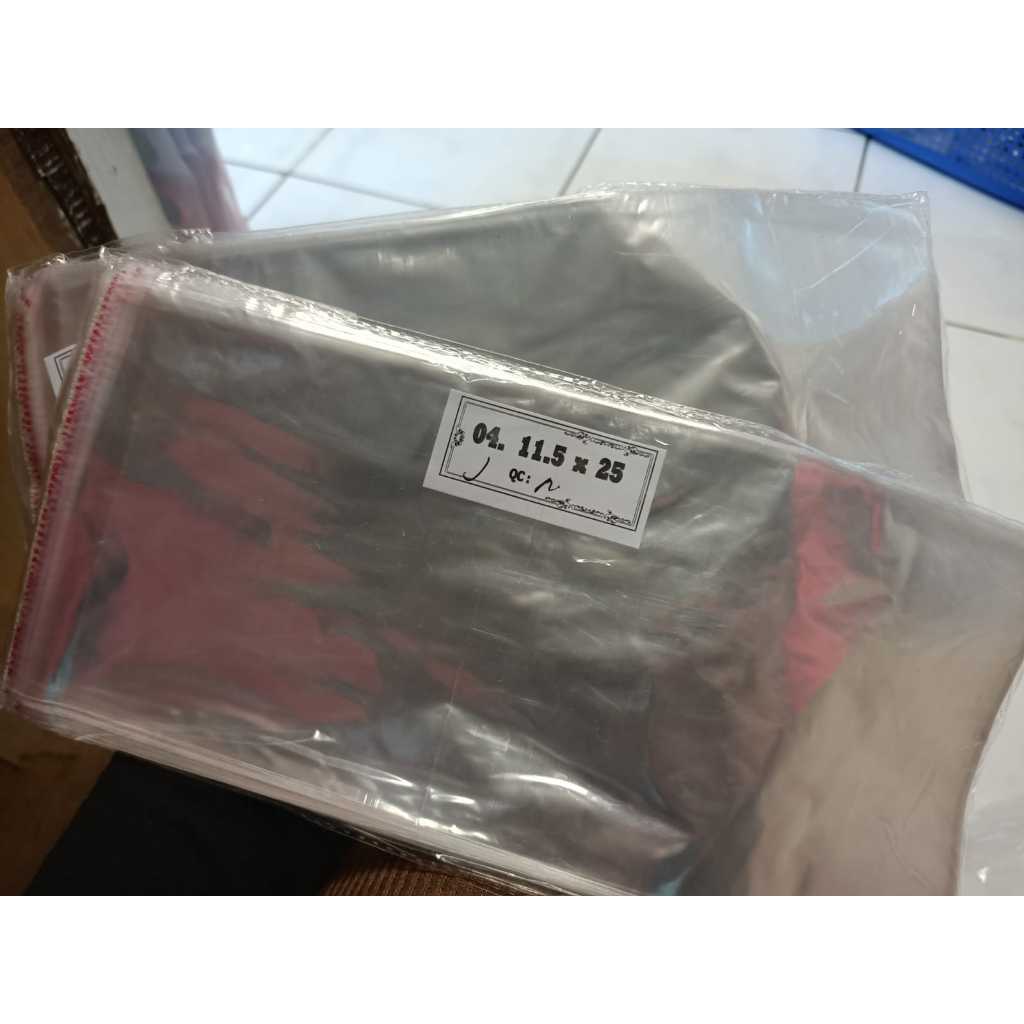 

11,5 x 25 cm Plastik OPP (100 lbr)