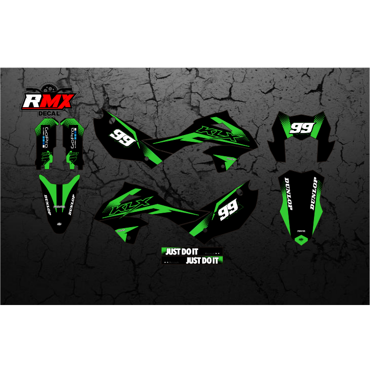 DECAL KLX 150 SM 2023 FULLBODY (003) DEKAL STIKER KLX S SE NEW 2024 2025 HITAM OREN, MERAH, KUNING, 
