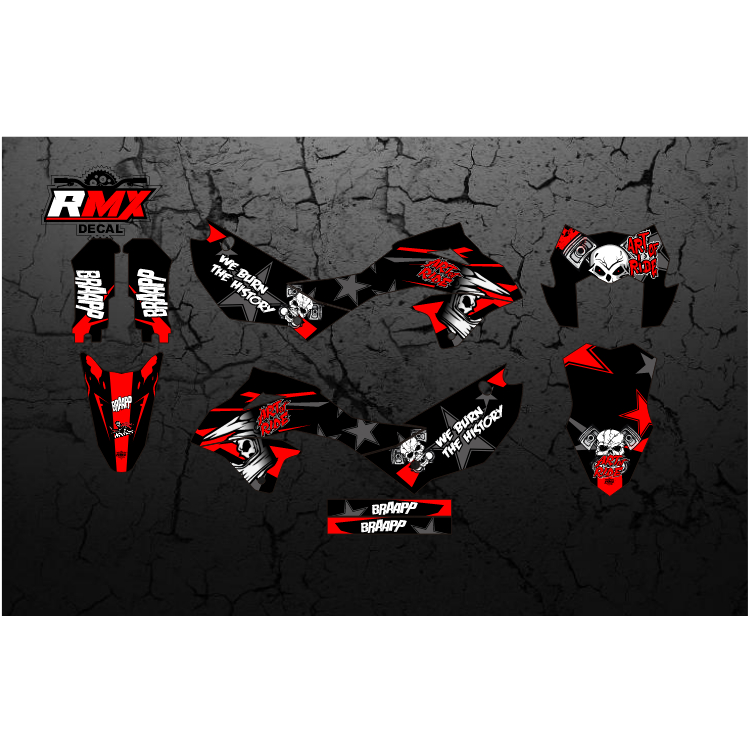 DECAL KLX 150 SM 2023 FULLBODY (004) DEKAL STIKER KLX S SE NEW 2024 2025 HITAM OREN, MERAH, KUNING, 
