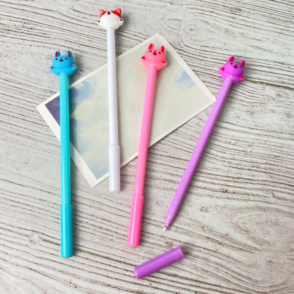 

Pulpen Gel Kuping Puppy and Cat LUCU CUTE Tinta gel Hitam Harga MURAH / Bolpen Gel Anjing Kucing Ready 4 Warna Perlengkapan Sekolah Anak Stationary Fancy Premium Quality Bisa Grosir dan COD