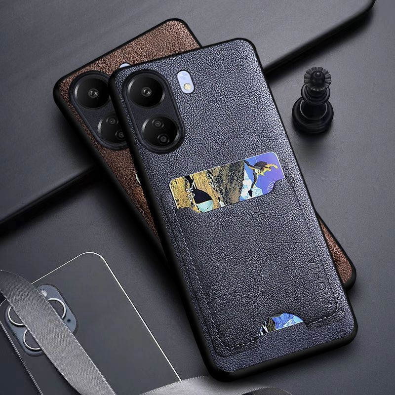 CASING XIAOMI REDMI 13C CASE REDMI 13C LEATHER SLOTCARD