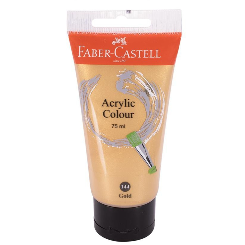 

CAT ACRYLIC / CAT AKRILIK / ACRYLIC PAINT FABER CASTELL 75ML GOLD