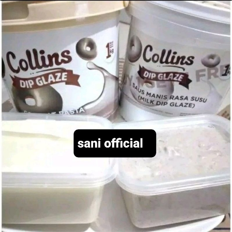 

collins dip glaze kemasan r topping donat
