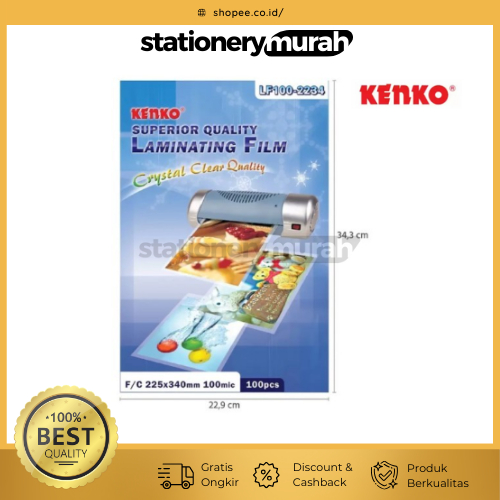 

KENKO Laminating Film F4 folio 100 micron isi 100pcs