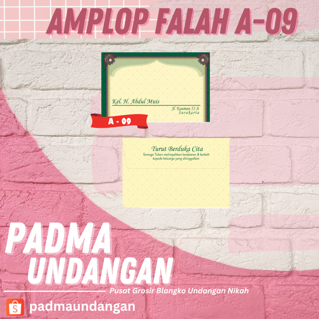 

Amplop Falah A-09 | Pusat Grosir Blangko | PadmaUndangan