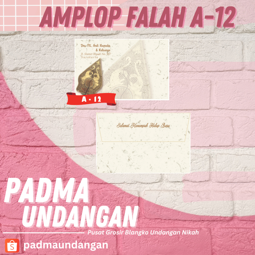 

Amplop Falah A-12 | Pusat Grosir Blangko | PadmaUndangan