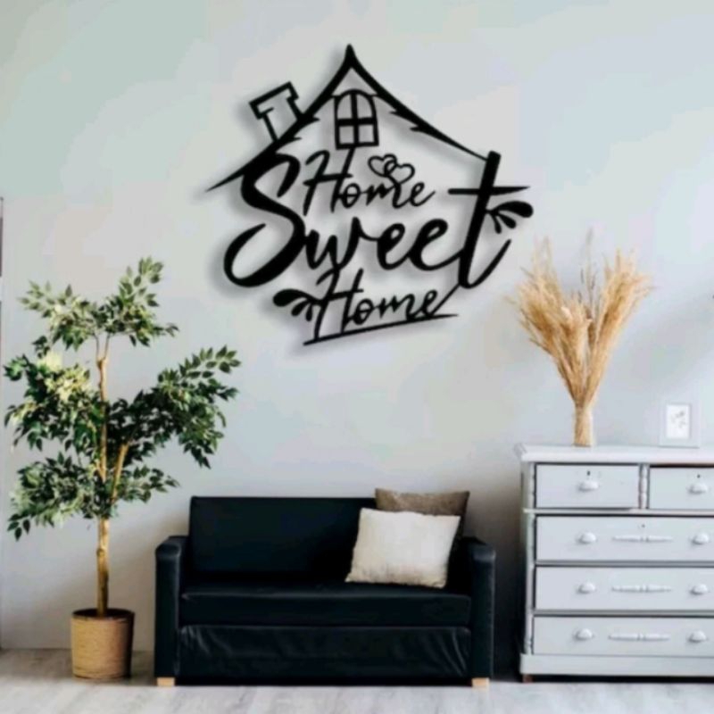 HIASAN DINDING HOME SWEET HOME PAJANGAN DINDING KAYU HOMEDECOR