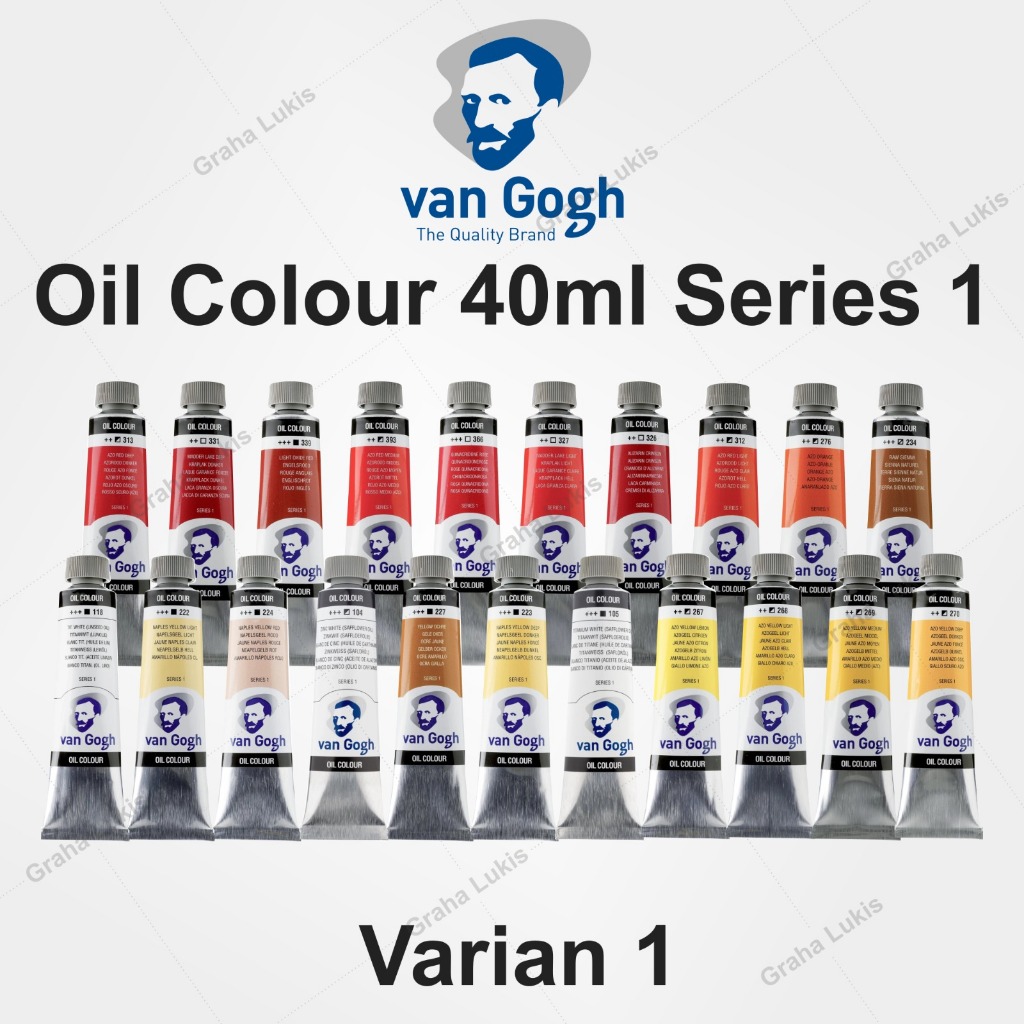 

Van Gogh Oil Colour 40 ml Serie 1 - Varian 1 WHITE / YELLOW / ORANGE / RED 40ml