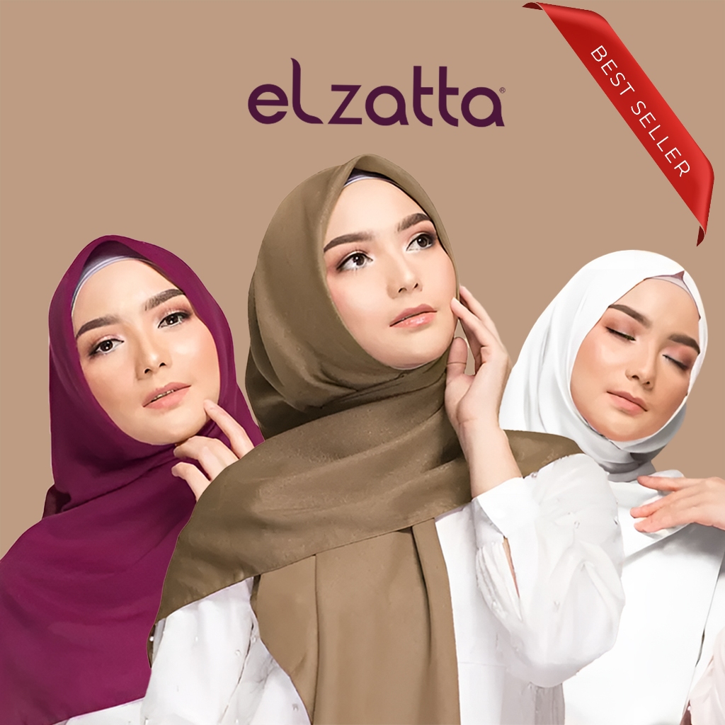 Elzatta Keisha Shamora Hijab / Kerudung Segi Empat Polos
