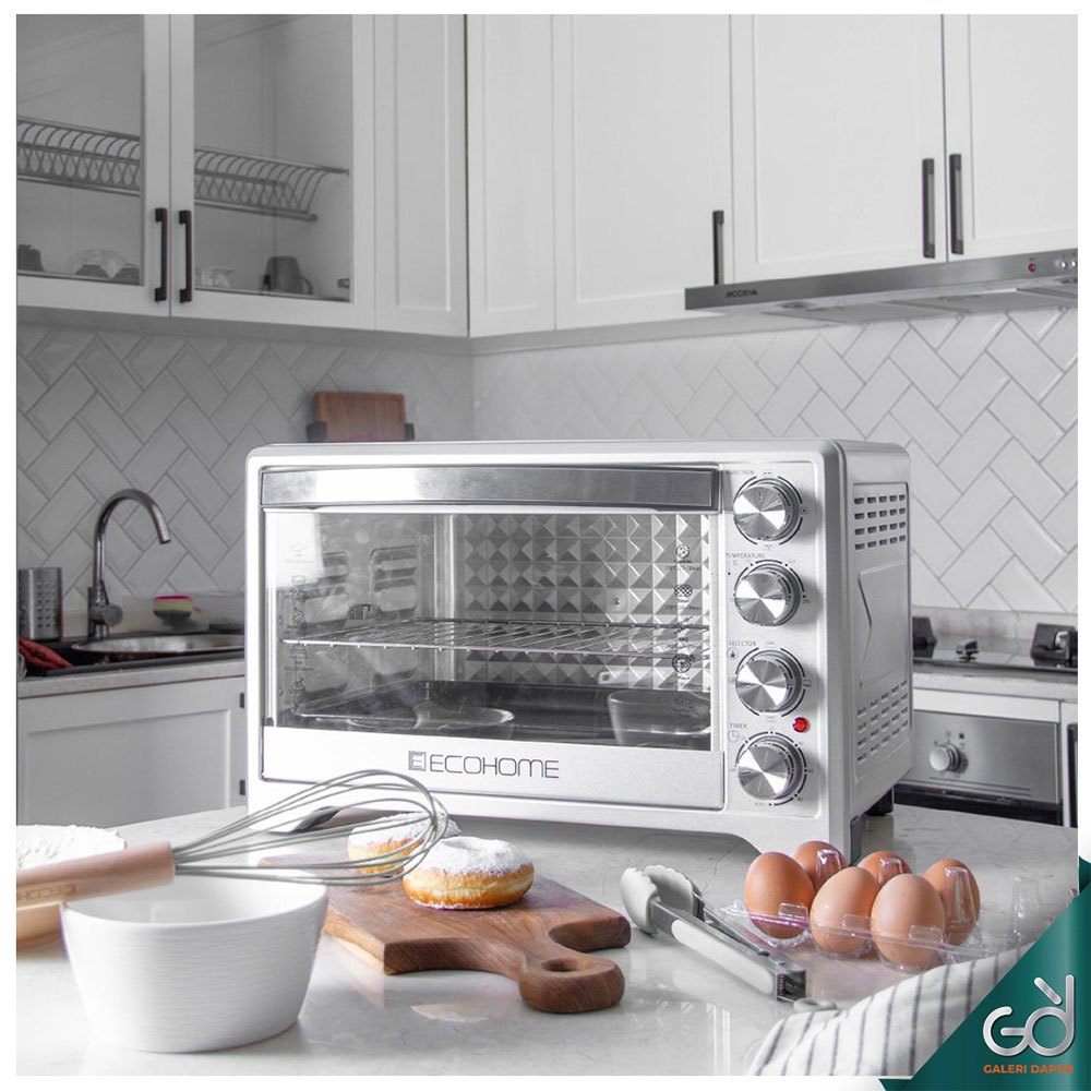 OVEN PLATINUM EOP-888 | AIR FRYER | OVEN LISTRIK | ECOHOME - Silver