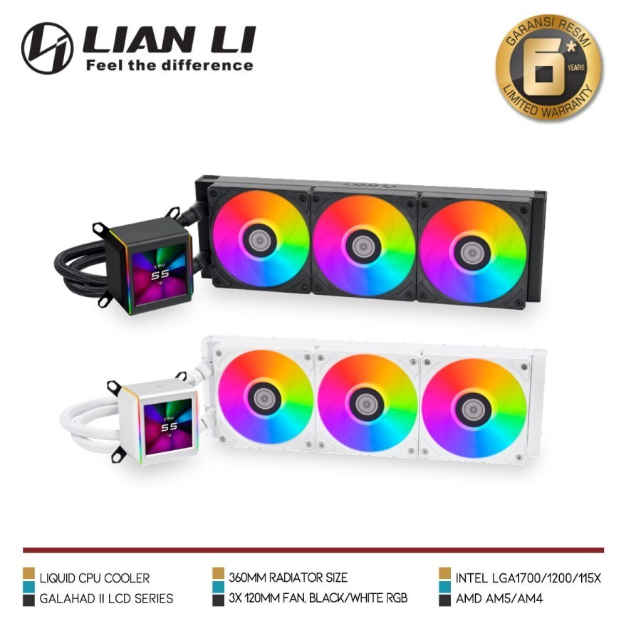 LIAN LI GALAHAD II LCD 360 ARGB 360mm - Liquid CPU Cooler