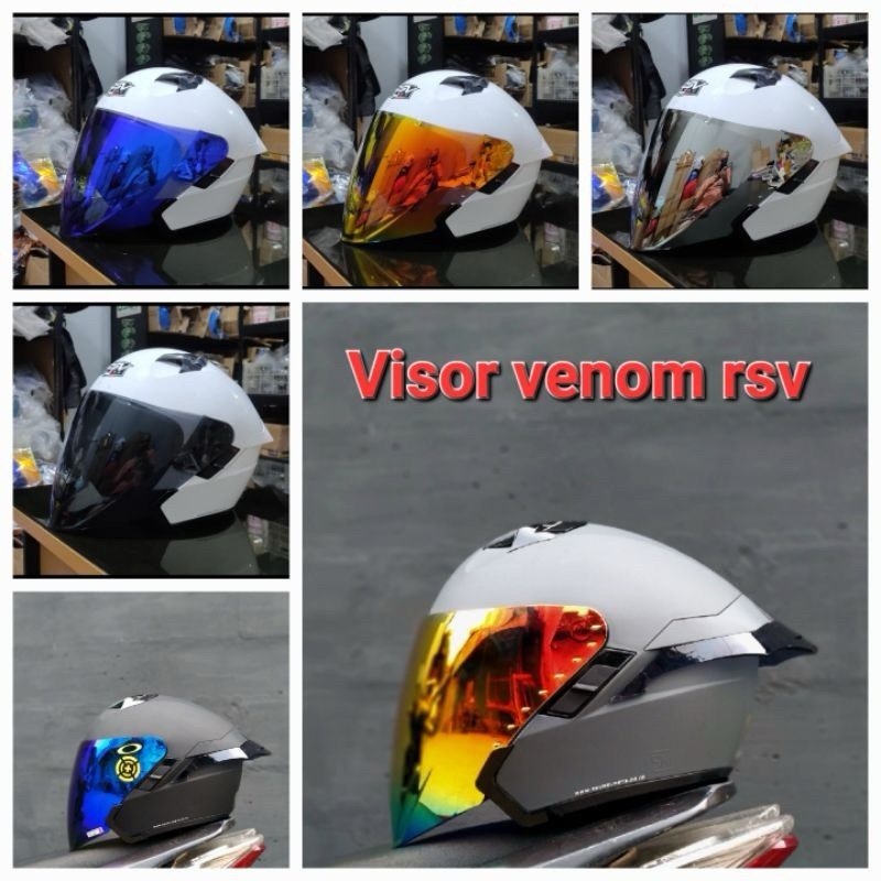 VISOR RSV WINDTAIL & SV300 IRIDIUM NORISK RACER-X ORIGINAL | KACA HELM VENOM MOTOR HALF FACE