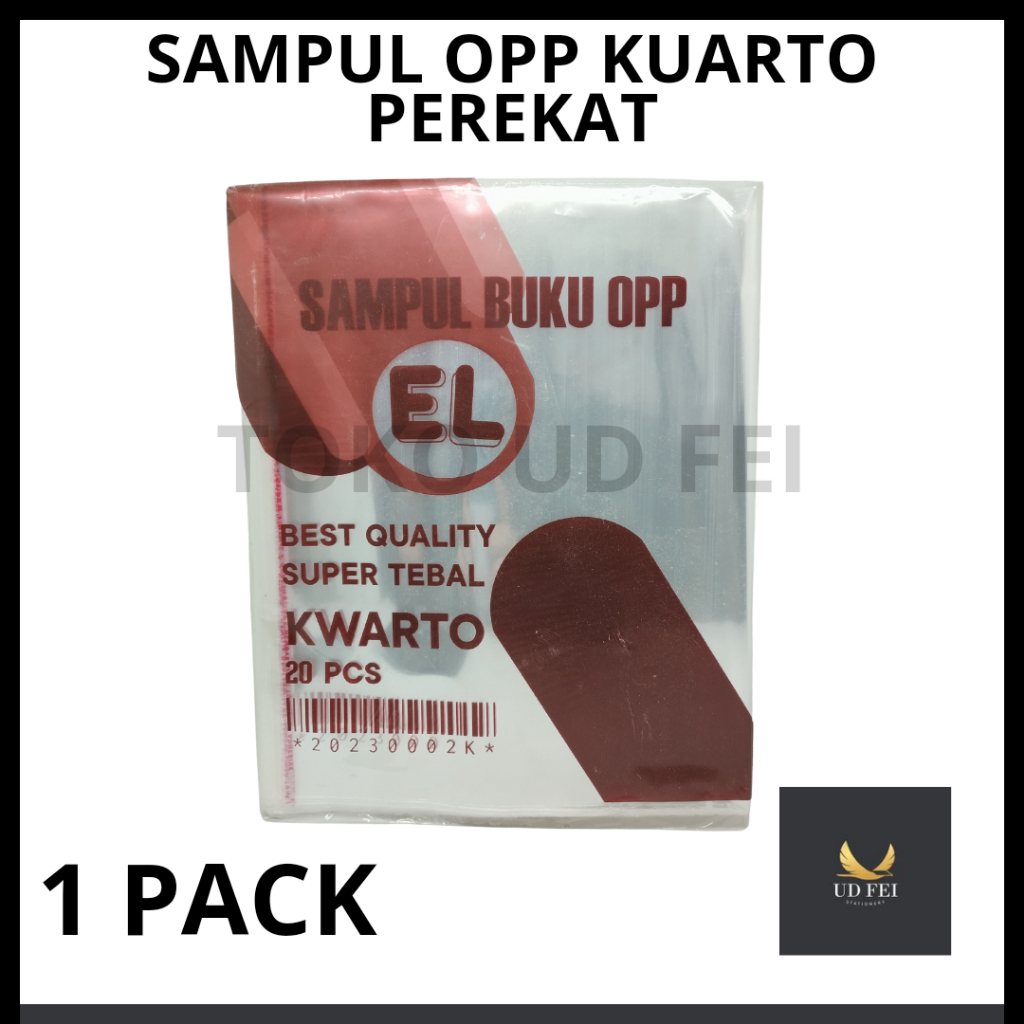 

(1 PACK) Sampul OPP Kuarto Perekat/ Sampul Buku tulis/ Sampul Buku Plastik/ Sampul buku OPP