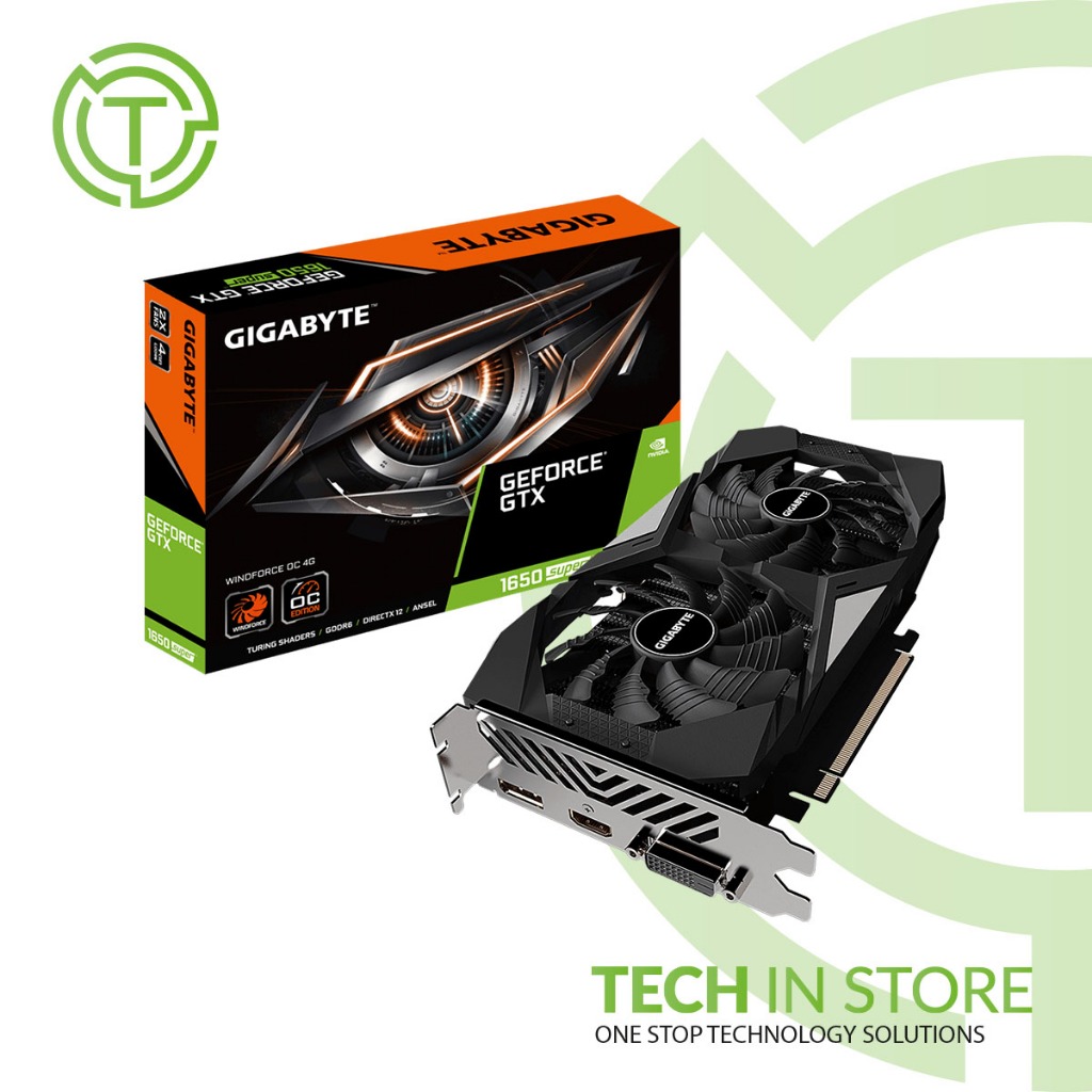 VGA Card Gigabyte GeForce GTX 1650 SUPER WINDFORCE OC 4G - 4GB GDDR6 GV-N165SWF2OC-4GD