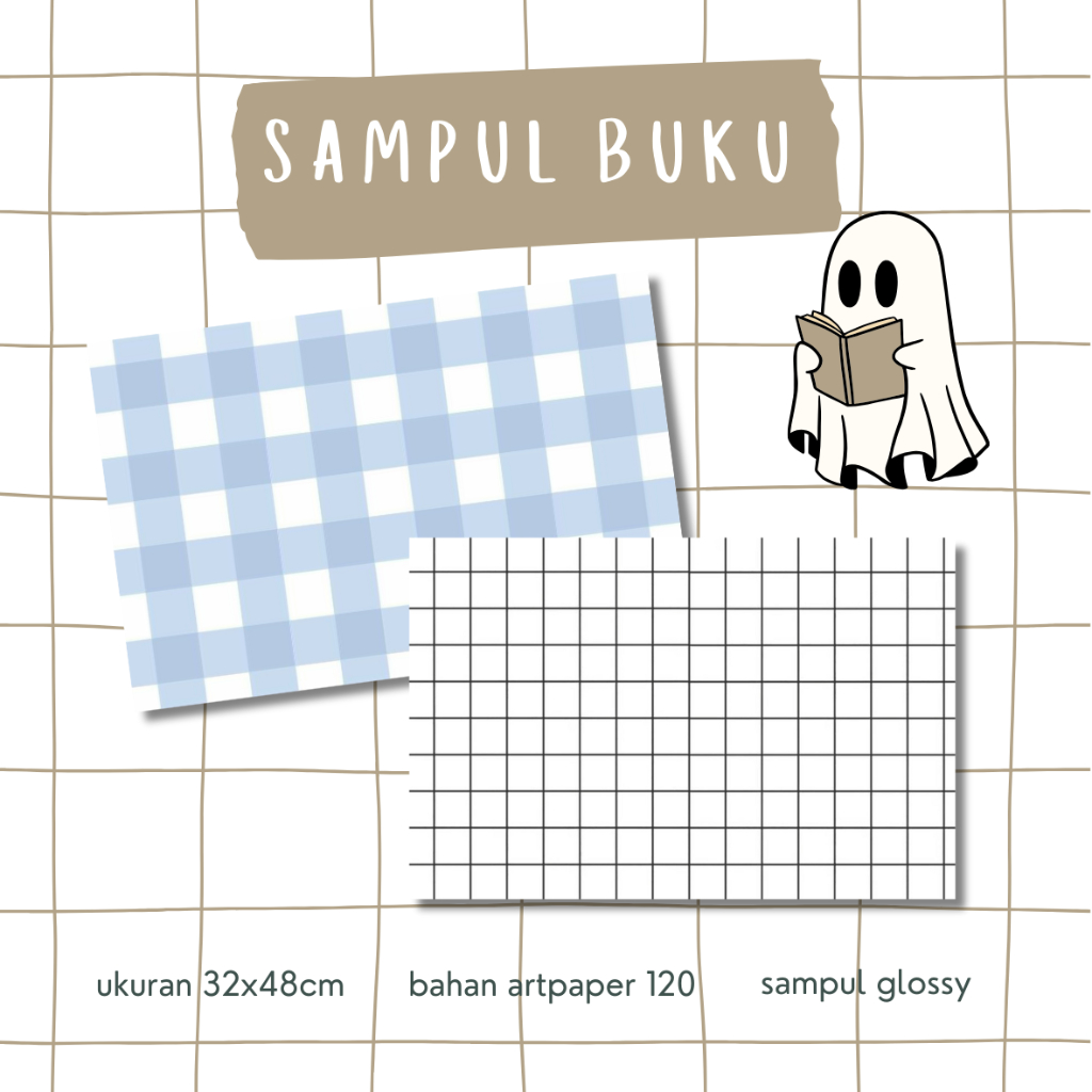 (Min Order 5) Sampul Buku Kotak Sampul Buku Motif Kertas Kado Sampul Buku Aesthetic