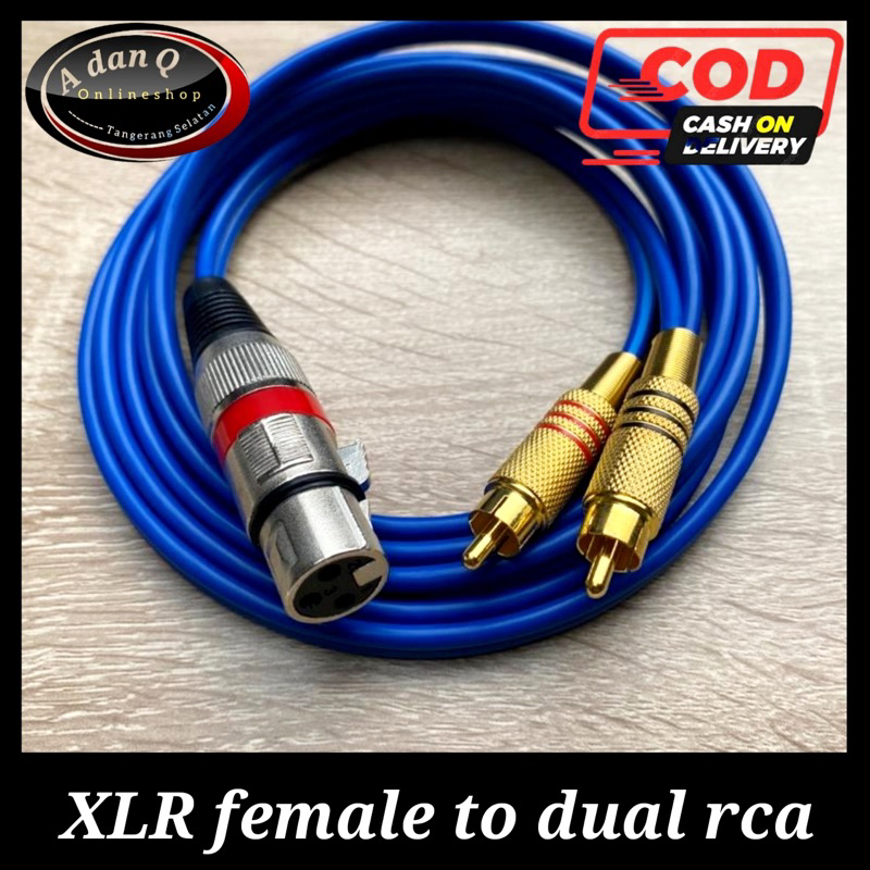 Kabel xlr female to rca