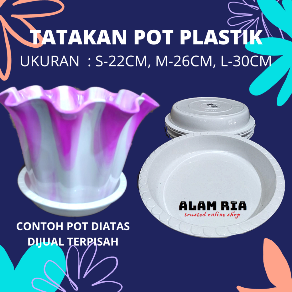 TATAKAN POT PLASTIK /ALAS POT PLASTIK PUTIH