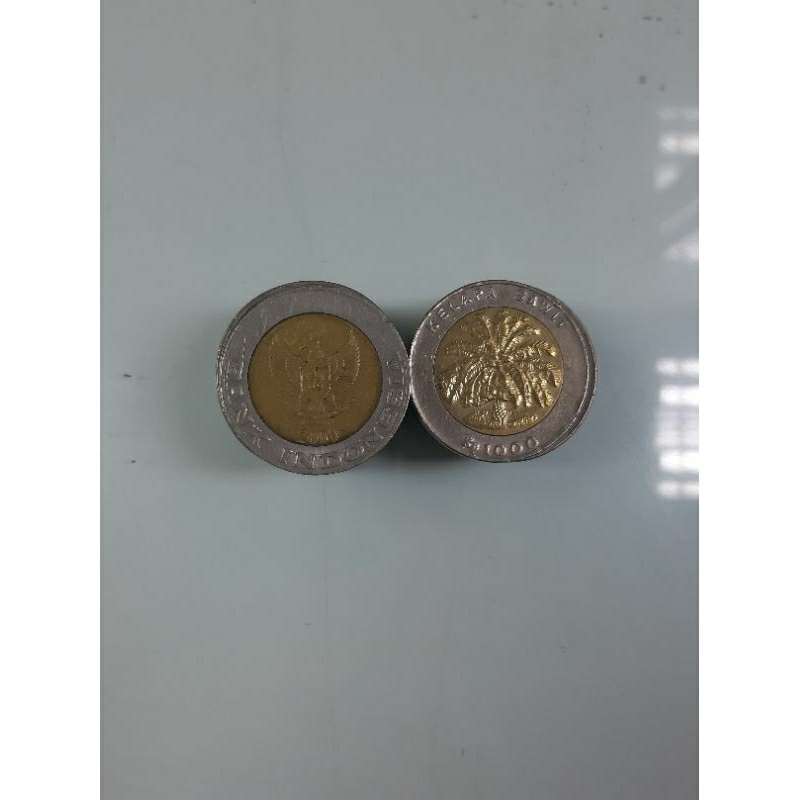 Koleksi Logam Kuno Indonesia Rp 1000 Kelapa Sawit