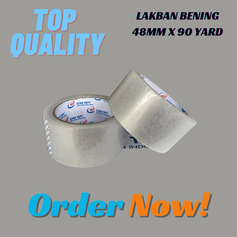 

Lakban OPP Bening Star tape ( 48mm x 90 yard ) Selotip setara daimaru