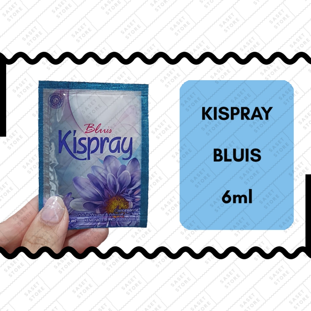 Kispray Bluis 6ml Sachet Pelicin Pewangi Pelembut Pakaian Konsentrat