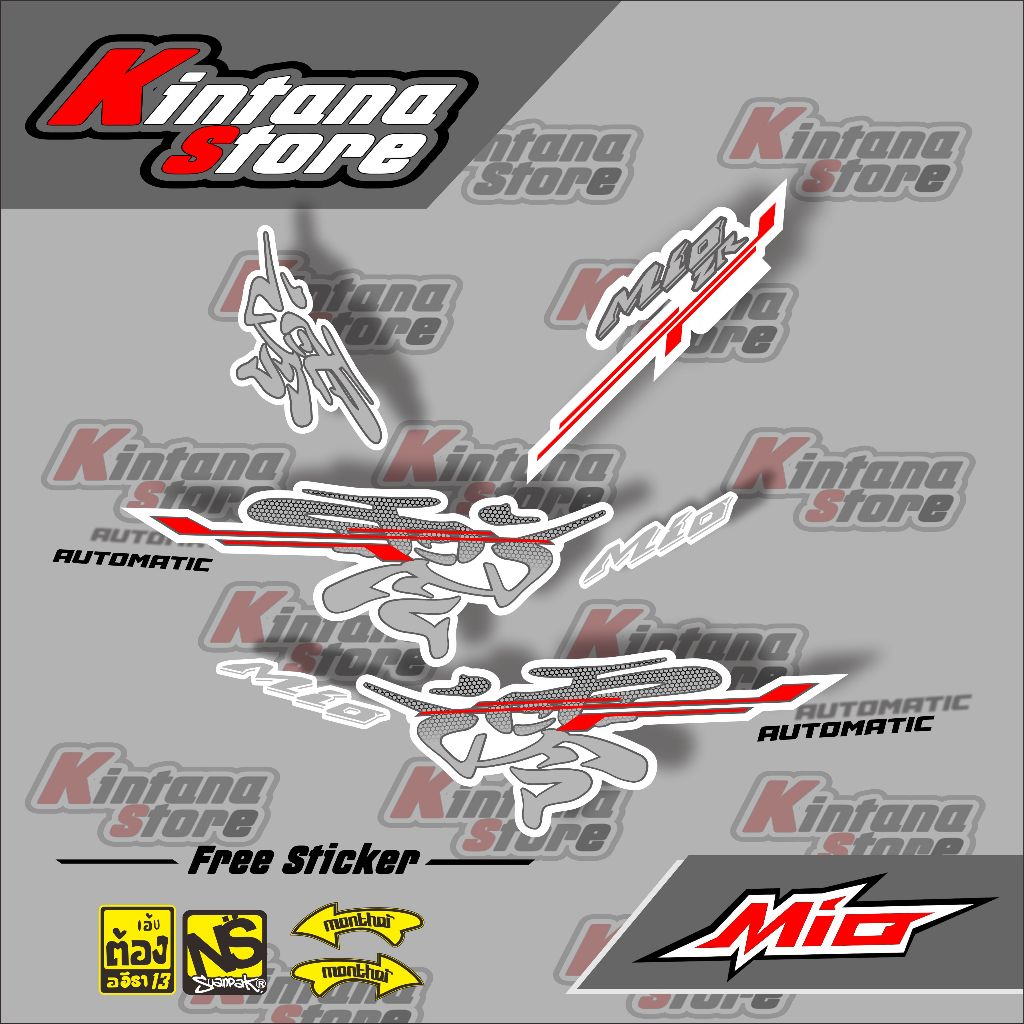 STRIPING LIST BODY MOTOR MIO SPORTY MIO LAMA MIO ZR MIO KANJI VARIASI THAILAND TERLARIS TERBAIK/DASA