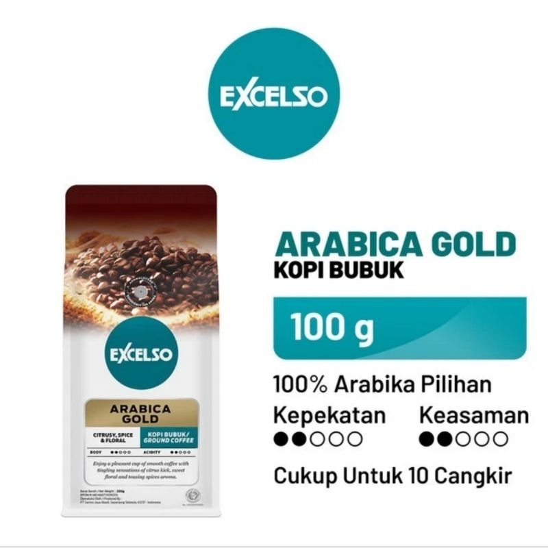 

Excelso Arabica Gold Bubuk 100g