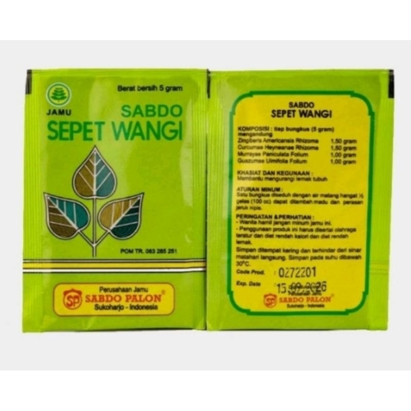 

SEPET WANGI SERBUK sabdo palon isi 10 sachet