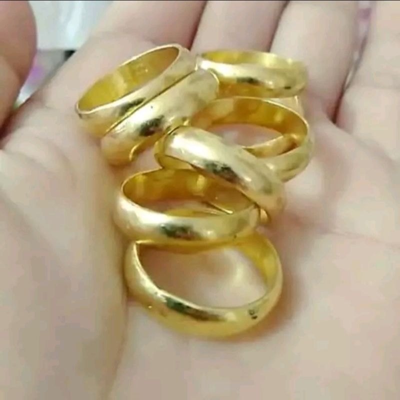 Cincin kawin polos Titanium Asli Anti luntur