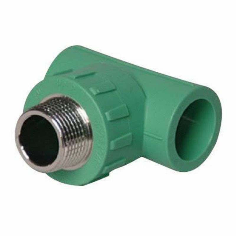 Male Tee PPR 1/2 Inch TDL PPR 20mm Tee Drat Luar PPR 0.5 inch Male Thread Tee